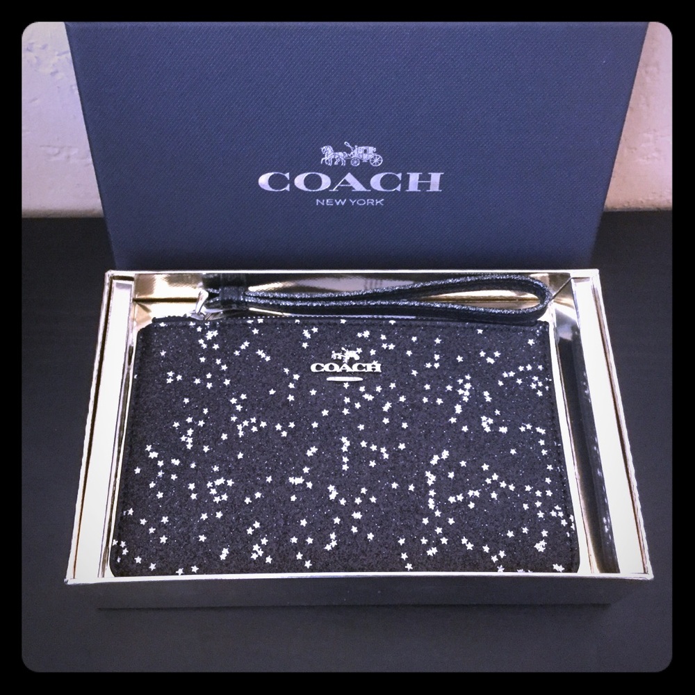 Coach Holiday Glitter Boxed Wristlet - Midnight
